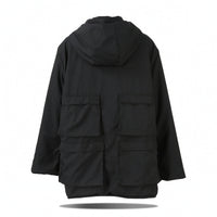Hooded Jacket Matte Jacket with Pockets Oversized for Travel