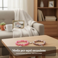 2 Pieces Attractive Couple Bracelet Set Romantic Gift Heart Attraction Bracelet