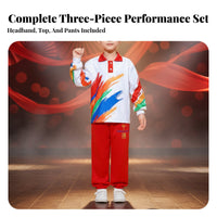 Kids Cheerleading Performance Costume, School Uniform, Patriotic Day, Unisex, Squad Dance
