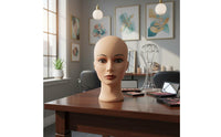 Black Skin Hairpiece Head PVC Material Cosmetic Supply Salon Practice