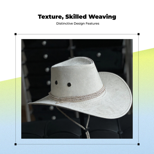 Cowboy Hat, Wide Brim, Unisex, Outdoor, Relaxed Style