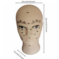 Easy to Clean Facial Massage Training Head Reusable Facial Acupressure Practice Model Realistic Feel for Estheticians, Beauty School