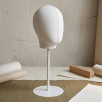 Adjustable Mannequin Head Stand Stainless Steel Base Hat Display Head Canvas Cover