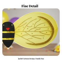 Glitter Wings Bee Costume Set Lightweight Bee Appendage and Headband Set Adjustable for Women, Children, Halloween, Birthday Party