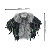 Feather Shoulder Wrap Layered Feathers Feather Cape Iridescent Highlights