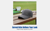 Large Head Circumference Adjustable Golf Hat Deep Fit Sports Cap Structured Crown Headwear Sun Protection for Golfers, Adults, Athletes, Golfing, Outdoor Activities, Daily Wear, Hiking