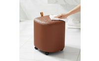 Makeup Chair with Wheels Soft Padded Seat Storage Ottoman Stool for Bedroom