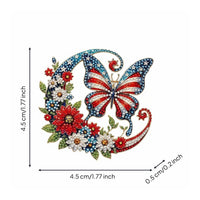 Freedom Anniversary Badge Gold Tone Enamel Eagle Brooch for Celebrations