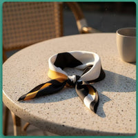 Small Square Scarf Sun Protection Square Scarf Silky Neckerchief Lightweight Printed Neckerchief Versatile Styling for Women