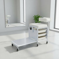 Salon Rolling Workstation Basic Salon-Style Storage Effortless Cart to Mobile Beauty Cart with Tray for Beauticians