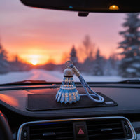 Colorful Shuttlecock Bag Accessory Snowflake Pattern for Backpack