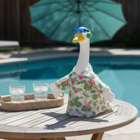 Flamingo Print Goose Clothes Beach Party Theme Hawaiian Shirt Goose Outfit