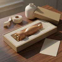 Brass Bead Massage Tool Multifunctional Wooden Facial Massager Portable for Spa