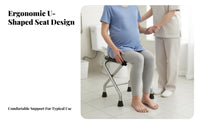 Foldable Bedside Commode Sturdy Frame Portable Toilet Removable Pail for Seniors