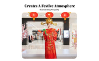 God of Wealth Costume Soft Textile Traditional Chinese Deity Costume for Adults
