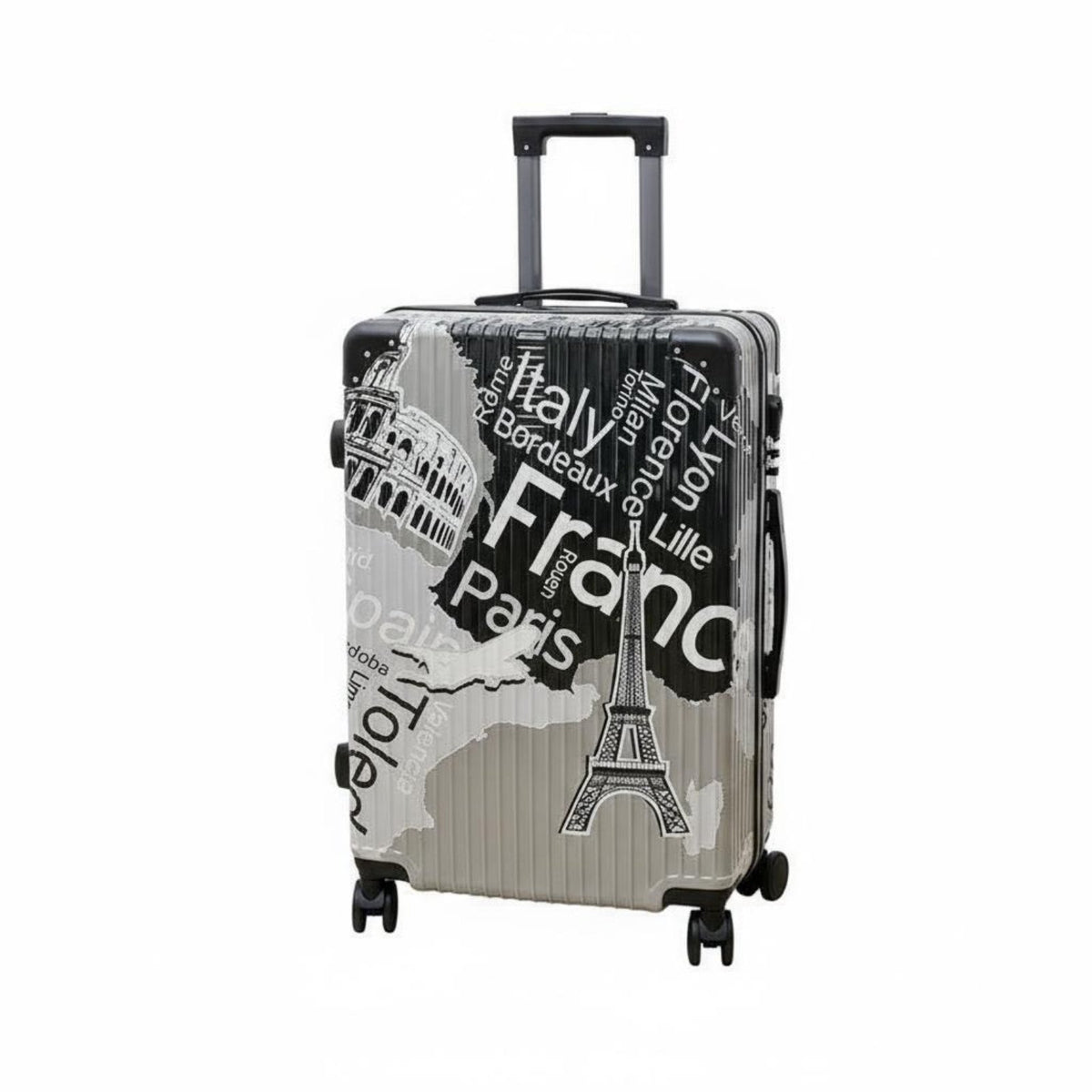 Wheeled Trolley Case Combination Lock 4-Wheel Travel Suitcase Telescoping Handle