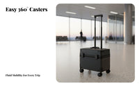 Combination Lock Hardside Pilot Case Telescoping Handle Hardshell Suitcase Lightweight Luggage Reinforced Corners for Flight Attendants, Business Professionals, Vacationers, Airport, Short Trips, Weekender Getaways, Vacations