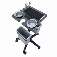 Salon Trolley Cart Cup Holders Rolling Salon Cart Side Bins for Hair Stylists