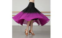 Gradient Color Swing Skirt Breathable Long Modern Dance Skirt Elastic Waist for Dancers, Artists