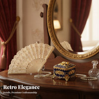Ornate Design Vintage Jewelry Box Sturdy Zinc Alloy Embossed Floral Keepsake Case Velvet Lined for Women