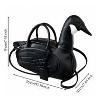 Duck Handbag Sculptural Duck Shaped Purse Novelty Cartoon Bag for Teens