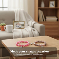 2 Pieces Attractive Couple Bracelet Set Romantic Gift Heart Attraction Bracelet