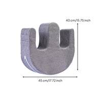 Repositioning Cushion Zipper Cover U-Shaped Bed Cushion Gray