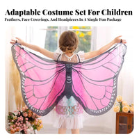 capeed Shawl with view covering Easy to Wear capeed Shawl Set long-finaling for Halloween