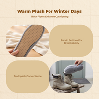 Thick Plush Faux Insoles, Breathable, Unisex Winter