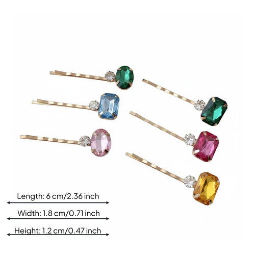 Colorful Crystal Hairpin Sweet Design Peacock Rhinestone Barrette Non Slip