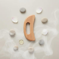 Wooden Gua Sha Tool Promotes Moon-Like Form Drainage Wood Gua Sha Board for Beauty Salon, Spa