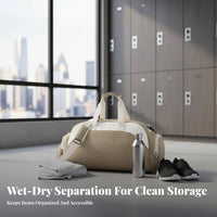 Wet Dry Separation Travel Bag Large Capacity Gym Bag with Shoe Compartment Travel Duffel Wet Pocket Long-Lasting Material