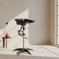 Portable Shampoo Bowl with Stand Stable Mobile Shampoo Basin Deep Washing Unit for Hairstylists
