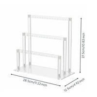 Three-Tier Earring Display Stand Easy to See Accessory Storage Sturdy