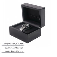 Black Wooden Watch Box Glossy Finish Storage Velvet Velvet-Lined