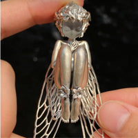 Silent Angel Jewelry Piece Unique Design Fashion Accessory Intricate Elaboration