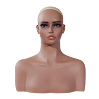 Shoulder Bust Mannequin Realistic Skin Tone Hairpiece Display Head Photo Prop Mannequin Head Stand Cosplay Sellers