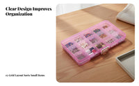 Transparent Body 15 Compartment Plastic Organizer Multi-Purpose 15 Grid Plastic Organizer Portable for DIY Enthusiasts, Home, Workshop, Desk
