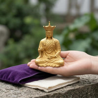Dizang Bodhisattva Figurine Alloy Dizang Bodhisattva Figurine Ornate Household Adornment Decor