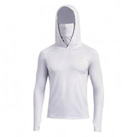Fishing Sun Protection Shirt Smooth Finish Rash Guard Hoodie Thumb Holes