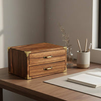 Wooden Drawer Organizer Large Capacity Retro Desktop Storage Box Desktop Apothecary Cabinet Versatile Apothecary Cabinet