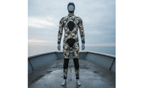 Hooded Wetsuit Padded Chest and Knees Hooded Diving Suit Two-Piece Spearfishing Suit High Elasticity