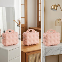 Cosmetic Case with Lock Compact Suitcase with Handle Multi-Purpose for Travel
