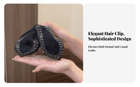 Crystal Silk-Like Hair Grip Elegant Design Large Decorative Hair Grip Wheat Ear Pattern Jaw Grip Glittering Crystal S