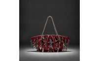 Ruched Shoulder Bag Stylish Handbag with Chain Strap Dumpling Bag Chic Purse Trendy for Women, Night out, Parties