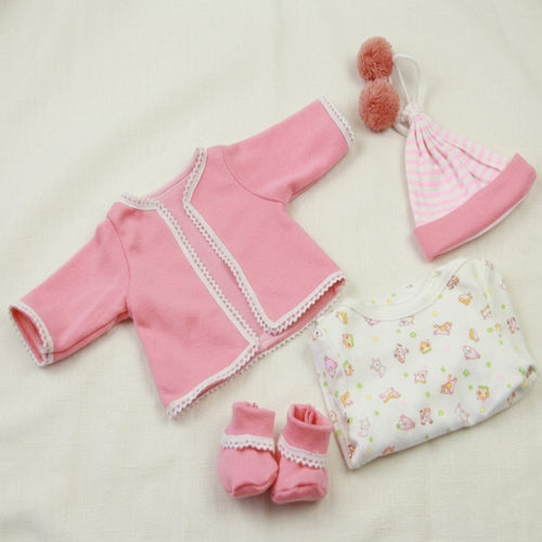 4 Pieces Reborn Doll Clothes Set All Seasons Wear Toy Accessory Great Gift Idea
