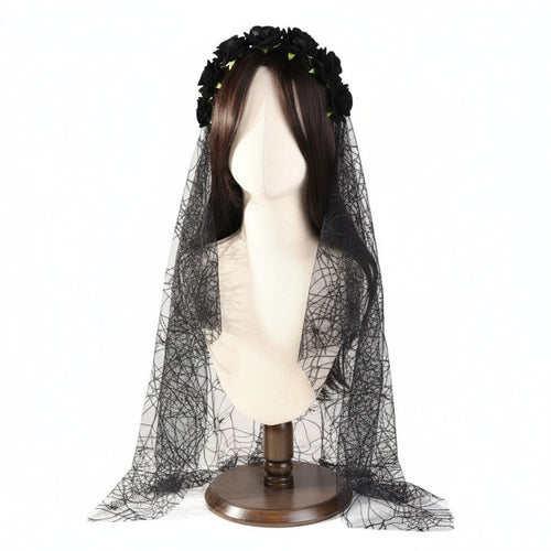 blossom mesh covering headpieceband dark & design headpiecedress Lightweight for Cosplay occasions, Women