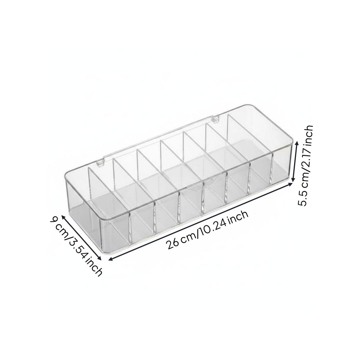 Clear Acrylic Lens Box Transparent for Vanity Table