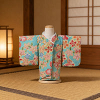 Floral Kimono Outfit Drawstring Pouch Kimono Accessory Set Soft