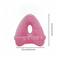 Contoured Leg Pillow with Strap Zippered Knee Pillow with Elastic Strap Textured